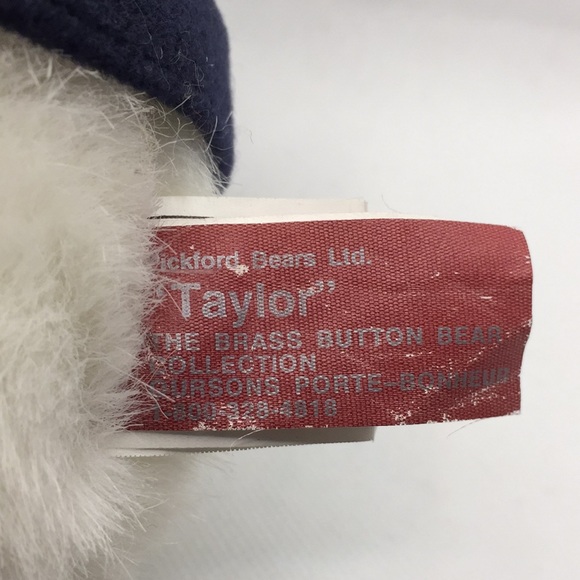 Vintage Pickford Brass Button Plush Teddy Bear Taylor The Bear of Happiness - Picture 7 of 12